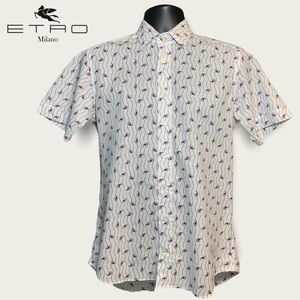Mens Etro button down short sleeve casual shirt size small excellent condition